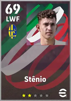 Stenio eFootball 2026 player card, 69 OVR LWF