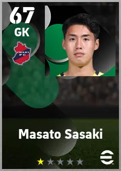 Masato Sasaki eFootball 2026 player card — 67 OVR GK