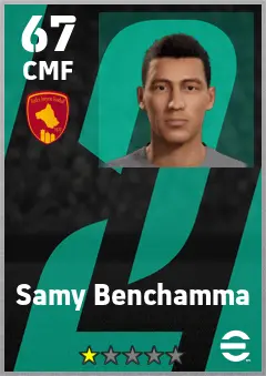 Samy Benchamma eFootball 2026 player card — 67 OVR CMF