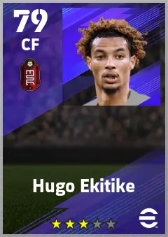 Hugo Ekitike eFootball 2026 player card — 79 OVR CF