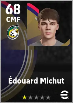 Edouard Michut eFootball 2026 player card — 68 OVR CMF