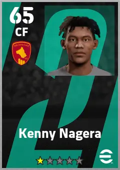 Kenny Nagera eFootball 2026 player card — 65 OVR CF