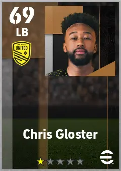 Chris Gloster eFootball 2026 player card — 69 OVR LB