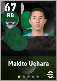 Makito Uehara eFootball 2026 player card — 67 OVR RB