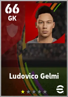 Ludovico Gelmi eFootball 2026 player card — 66 OVR GK