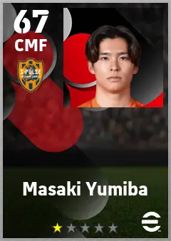 Masaki Yumiba eFootball 2026 player card — 67 OVR CMF