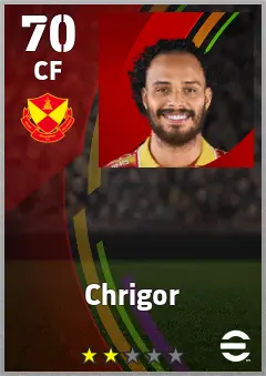 Chrigor eFootball 2026 player card — 70 OVR CF