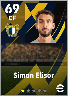 Simon Elisor eFootball 2026 player card — 69 OVR CF