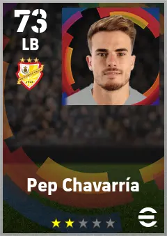 Pep Chavarria eFootball 2026 player card — 73 OVR LB