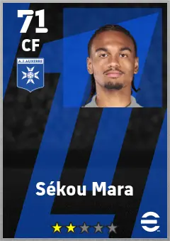 Sekou Mara eFootball 2026 player card — 71 OVR CF