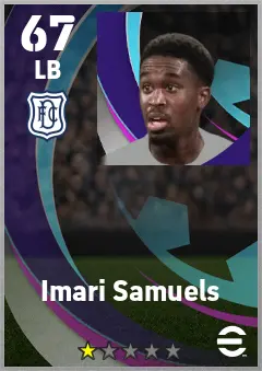 Imari Samuels eFootball 2026 player card — 67 OVR LB