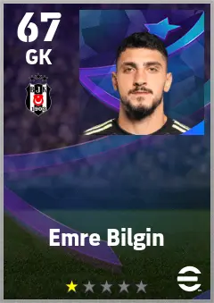 Emre Bilgin eFootball 2026 player card — 67 OVR GK
