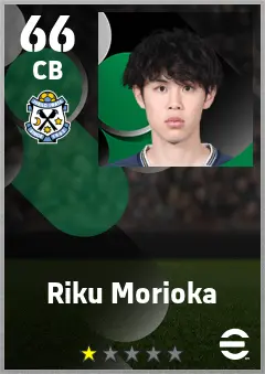 Riku Morioka eFootball 2026 player card — 66 OVR CB