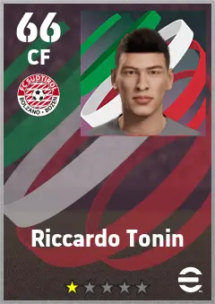 Riccardo Tonin eFootball 2026 player card — 66 OVR CF