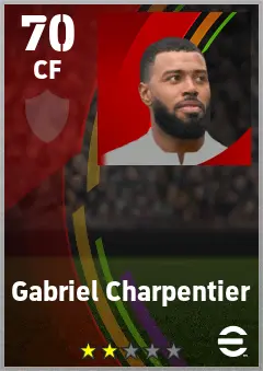 Gabriel Charpentier eFootball 2026 player card — 70 OVR CF