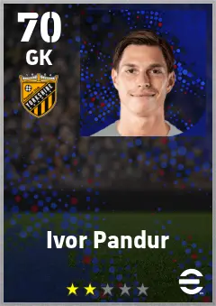 Ivor Pandur eFootball 2026 player card — 70 OVR GK