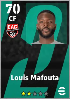 Louis Mafouta eFootball 2026 player card — 70 OVR CF