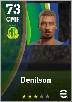 Denilson eFootball 2026 player card — 73 OVR CMF