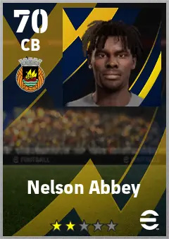 Nelson Abbey eFootball 2026 player card — 70 OVR CB