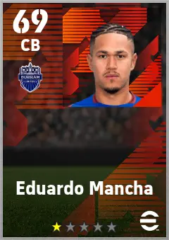 Eduardo Mancha eFootball 2026 player card — 69 OVR CB
