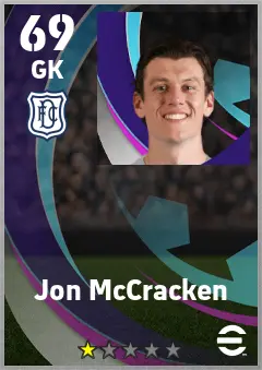 Jon McCracken eFootball 2026 player card — 69 OVR GK