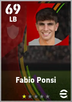Fabio Ponsi eFootball 2026 player card — 69 OVR LB