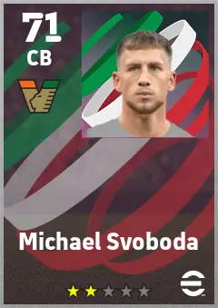Michael Svoboda eFootball 2026 player card — 71 OVR CB