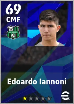 Edoardo Iannoni eFootball 2026 player card — 69 OVR CMF