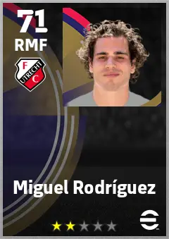 Miguel Rodriguez eFootball 2026 player card — 71 OVR RMF
