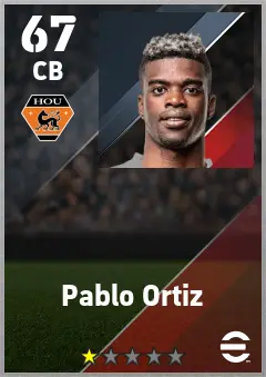 Pablo Ortiz eFootball 2026 player card — 67 OVR CB
