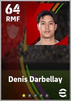 Denis Darbellay eFootball 2026 player card — 64 OVR RMF
