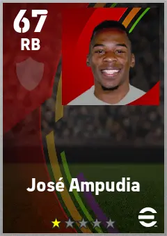 Jose Ampudia eFootball 2026 player card — 67 OVR RB