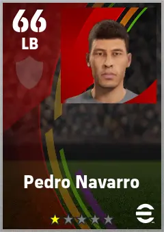Pedro Navarro eFootball 2026 player card — 66 OVR LB