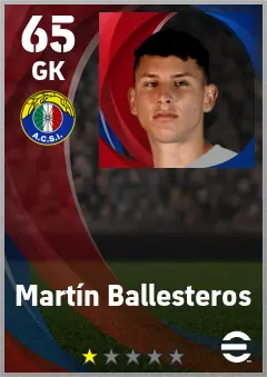 Martin Ballesteros eFootball 2026 player card — 65 OVR GK
