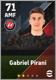 Gabriel Pirani eFootball 2026 player card — 71 OVR AMF