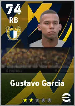 Gustavo Garcia eFootball 2026 player card — 74 OVR RB