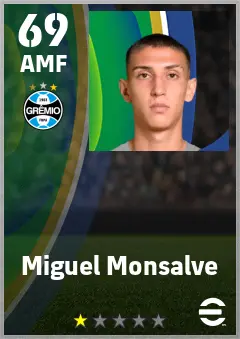 Miguel Monsalve eFootball 2026 player card — 69 OVR AMF