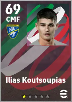 Ilias Koutsoupias eFootball 2026 player card — 69 OVR CMF