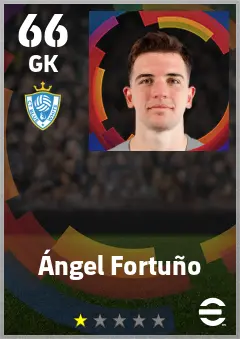 Angel Fortuno eFootball 2026 player card — 66 OVR GK