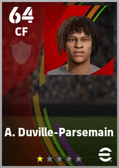 A. Duville-Parsemain eFootball 2026 player card — 64 OVR CF