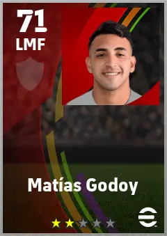 Matias Godoy eFootball 2026 player card — 71 OVR LMF