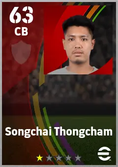 Songchai Thongcham eFootball 2026 player card — 63 OVR CB