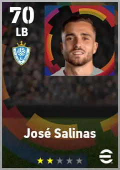 Jose Salinas eFootball 2026 player card — 70 OVR LB
