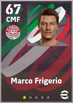 Marco Frigerio eFootball 2026 player card — 67 OVR CMF