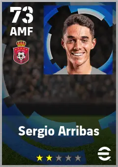 Sergio Arribas eFootball 2026 player card — 73 OVR AMF