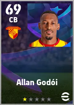 Allan Godoi eFootball 2026 player card — 69 OVR CB