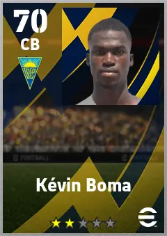 Kevin Boma eFootball 2026 player card — 70 OVR CB