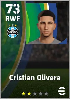 Cristian Olivera eFootball 2026 player card — 73 OVR RWF