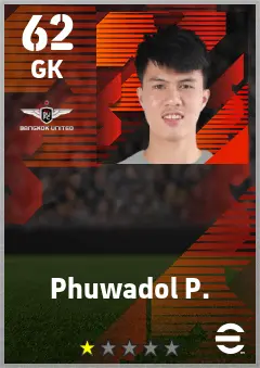 Phuwadol P. eFootball 2026 player card — 62 OVR GK