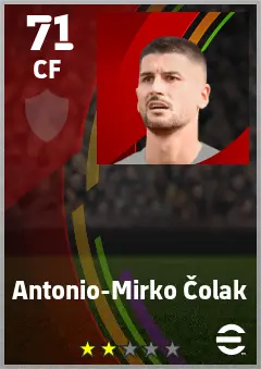 Antonio-Mirko Colak eFootball 2026 player card — 71 OVR CF